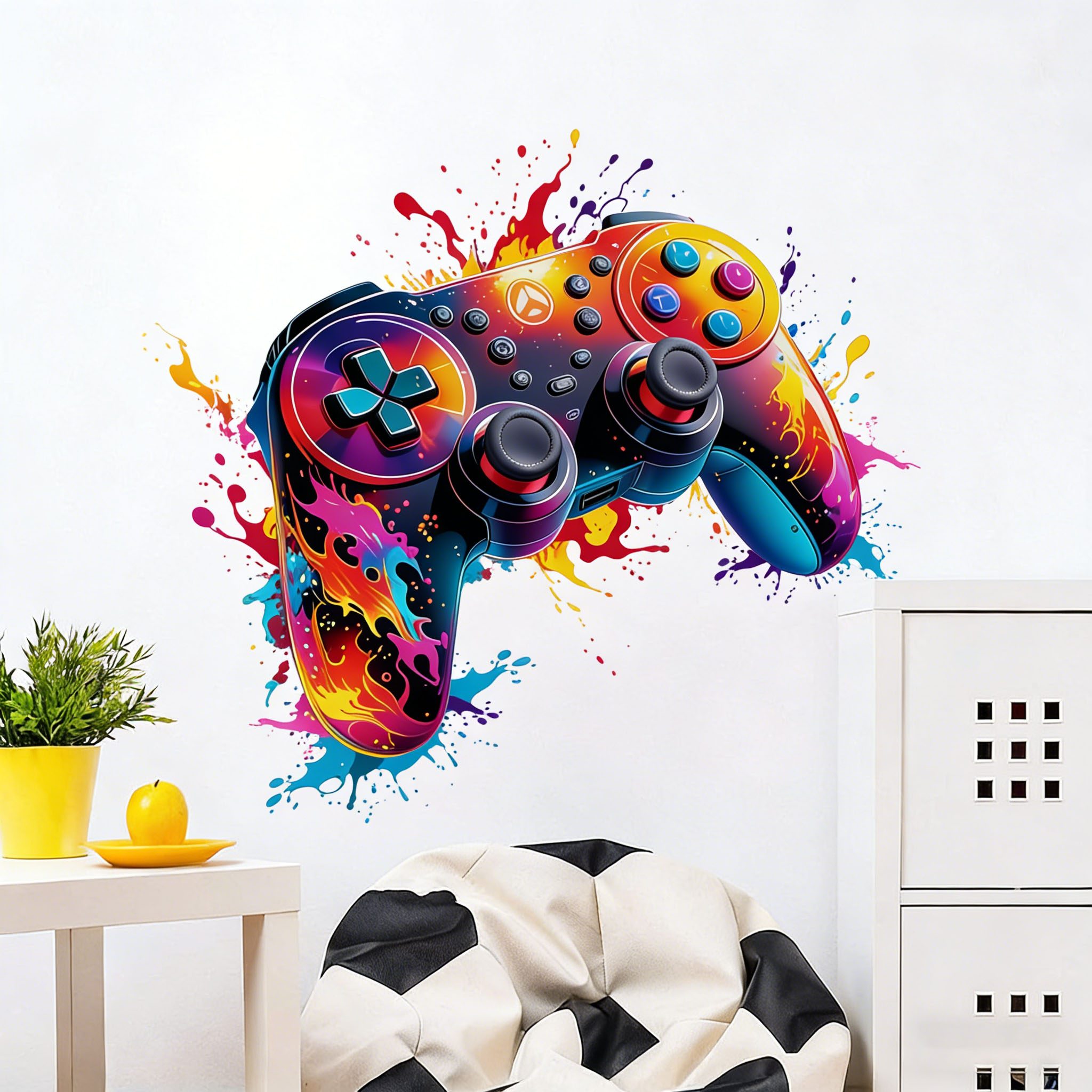 Autocollant mural pour manette - Gaming Console Cabinet avis et prix