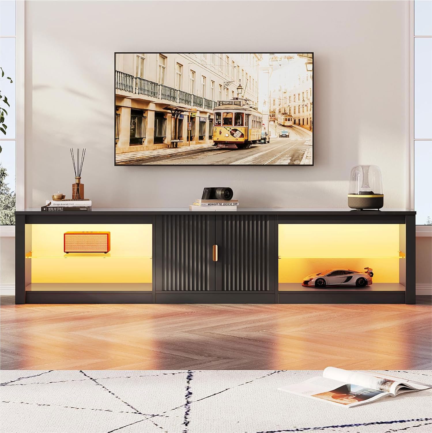 Meuble TV 80 pouces pour télév - Gaming Console Cabinet avis et prix