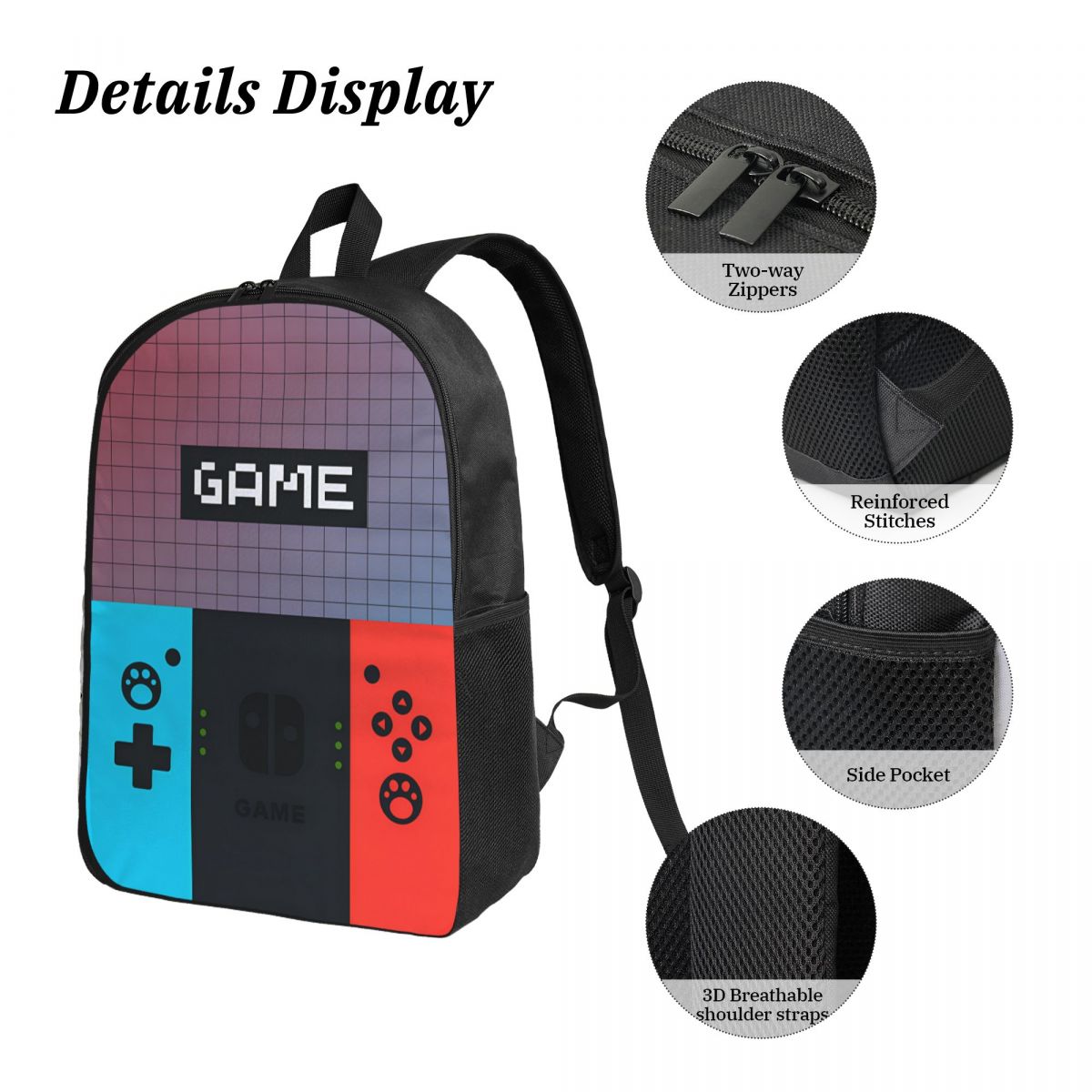 3pecs/ensemble sac à dos pour  - Gaming Console In 90S avis et prix