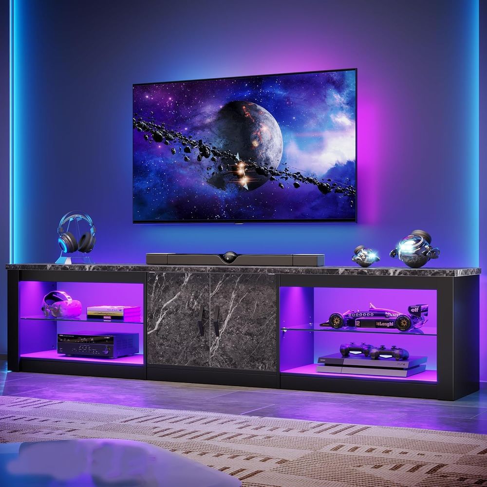 Support TV 80 pouces ou télévi - Gaming Console Cabinet avis et prix