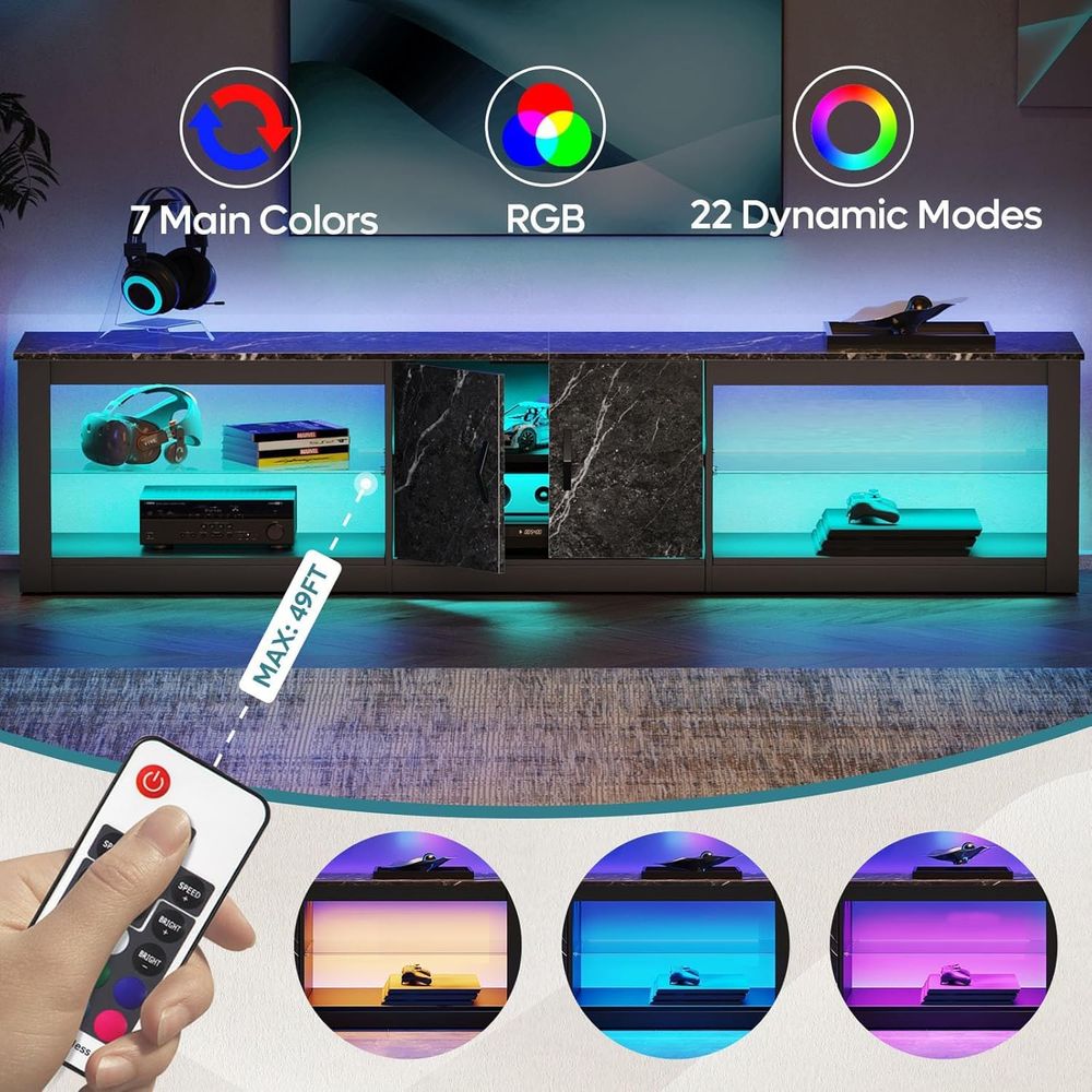 Support TV 80 pouces ou télévi - Gaming Console Cabinet avis et prix