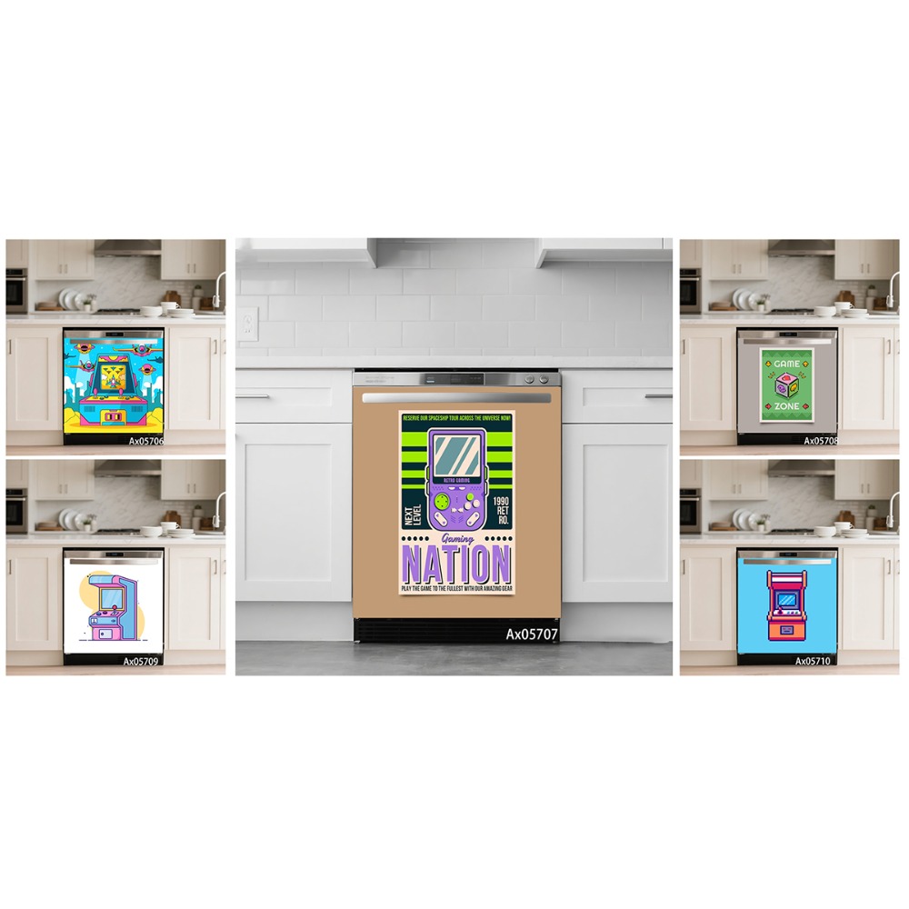 Autocollant de porte de lave-v - Gaming Console Cabinet avis et prix