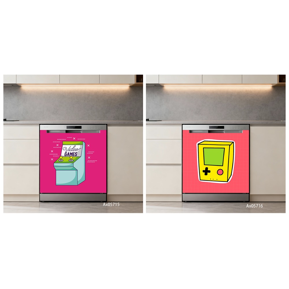 Autocollant de porte de lave-v - Gaming Console Cabinet avis et prix