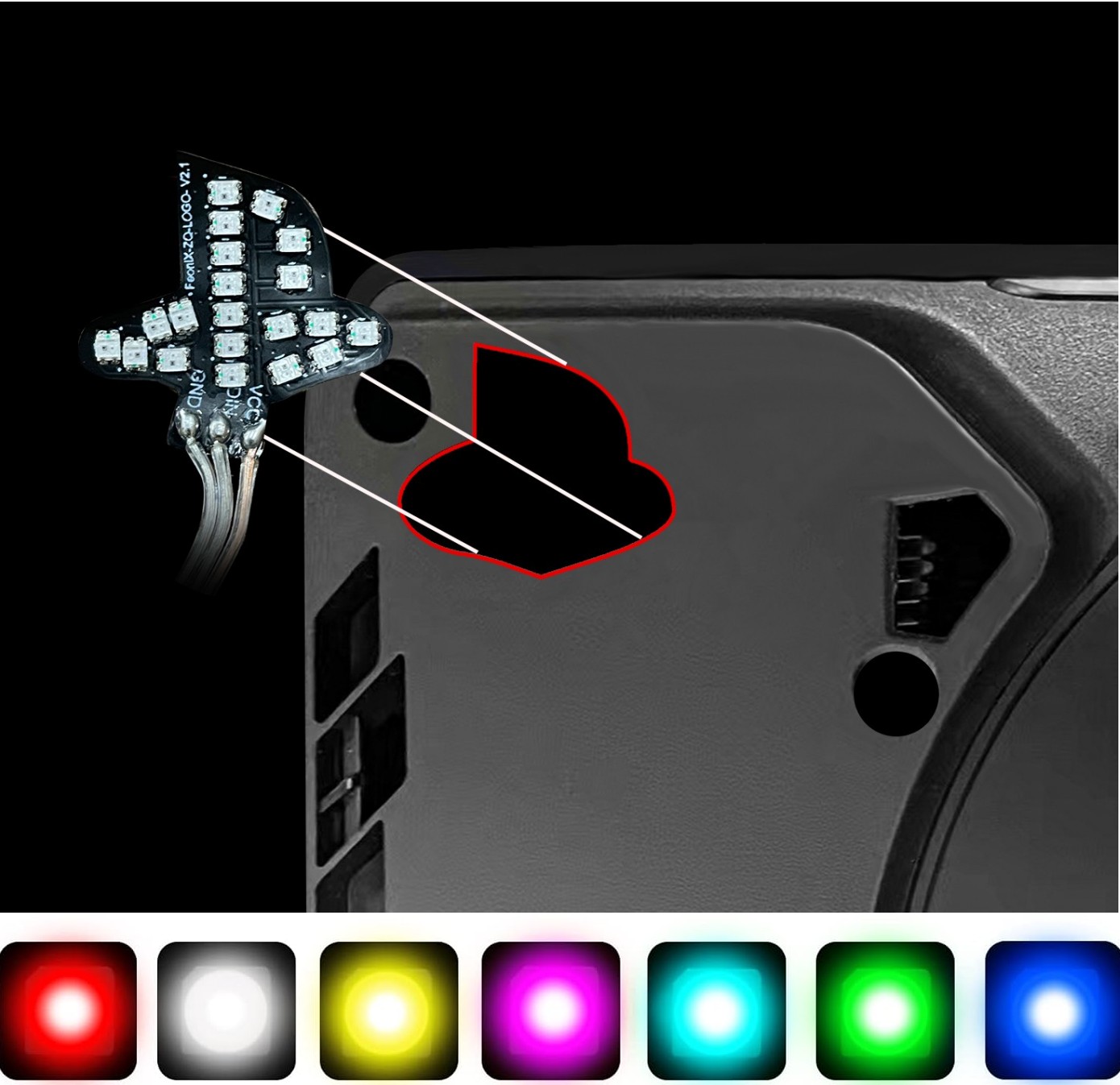 Lumière d'ambiance RGB avec sy - Gaming Console Logo avis et prix