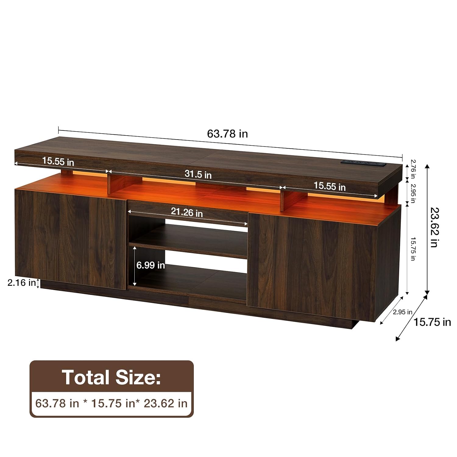 Meuble TV LED moderne 75 pouce - Gaming Console Cabinet avis et prix