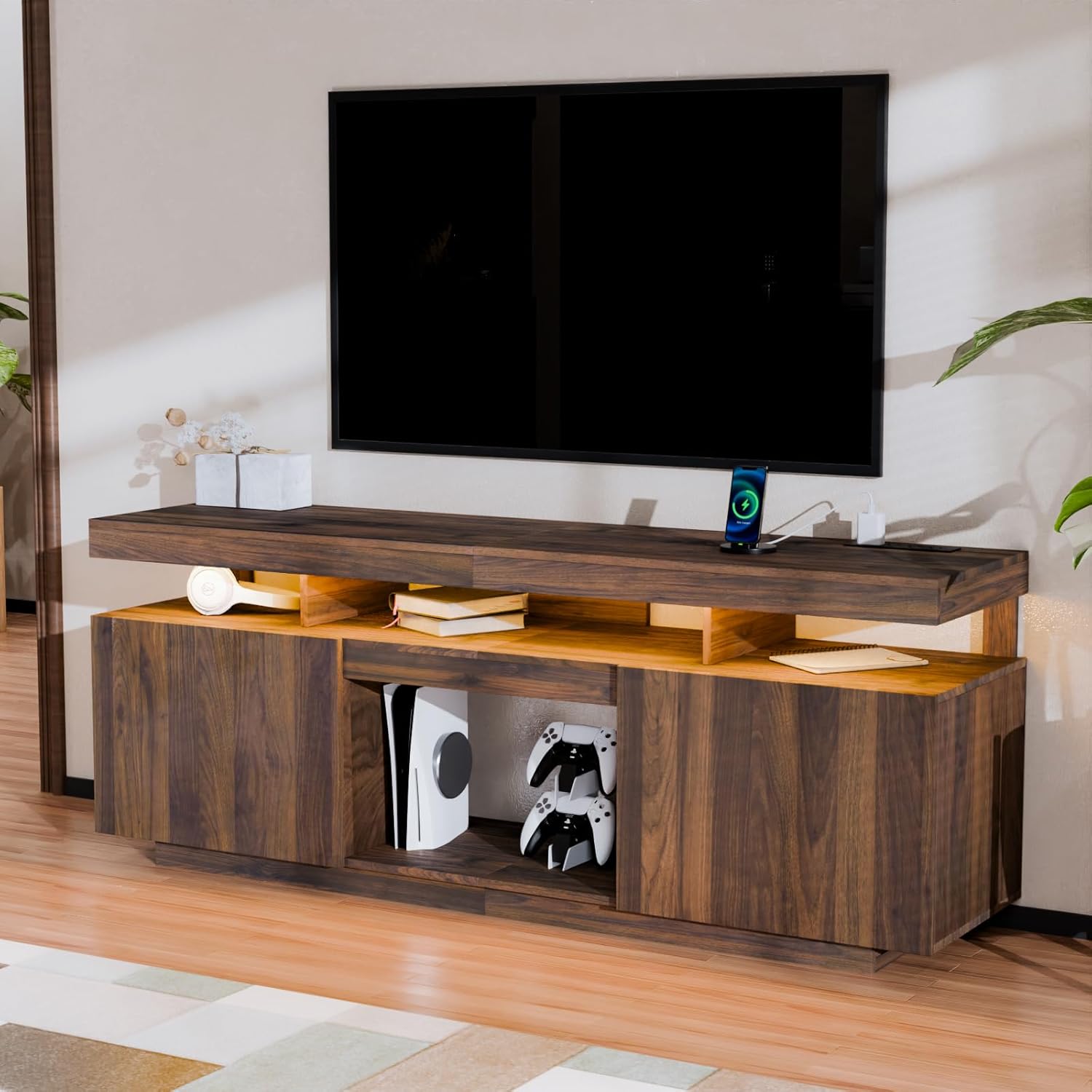 Meuble TV LED moderne 75 pouce - Gaming Console Cabinet avis et prix