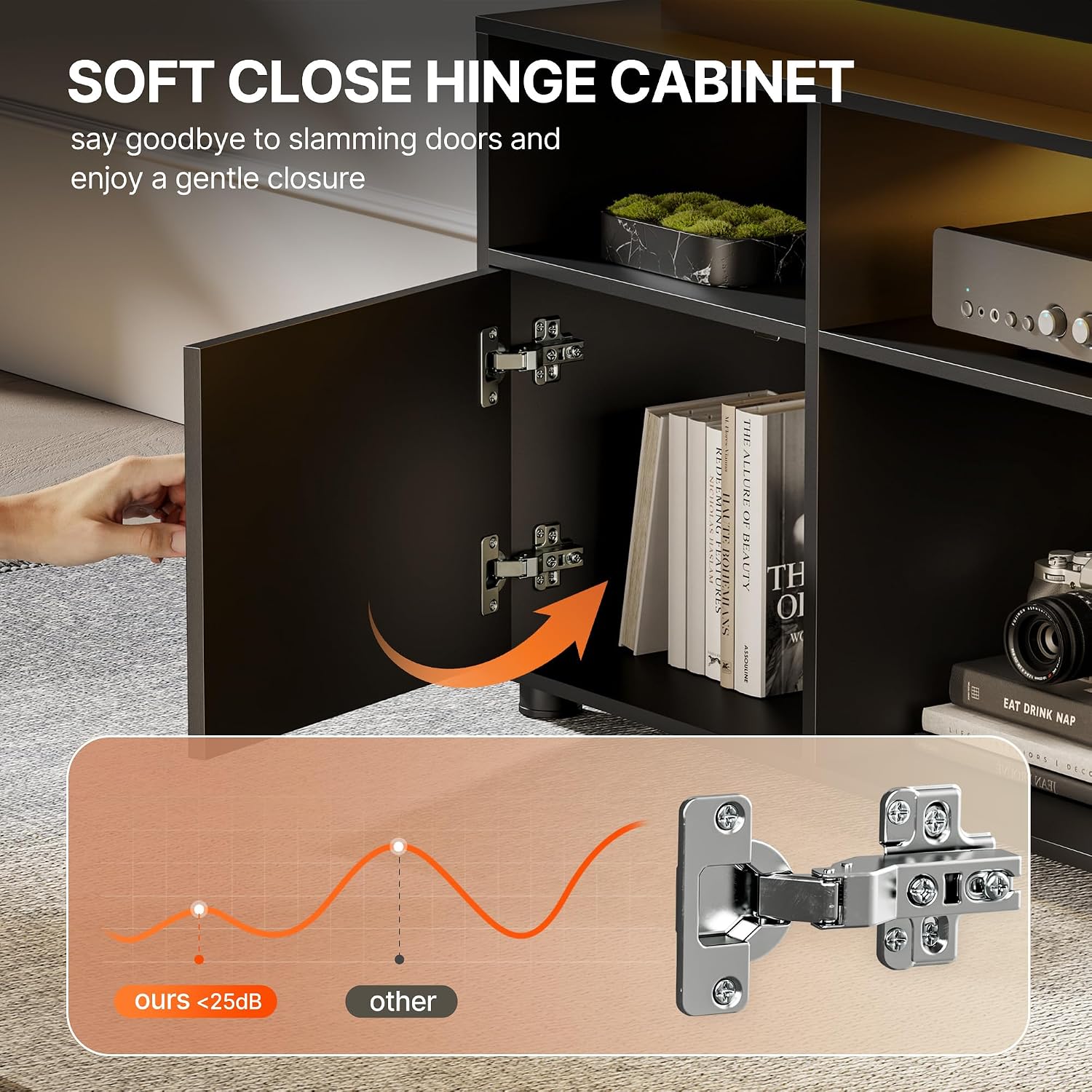 Meuble TV moderne avec éclaira - Gaming Console Cabinet avis et prix