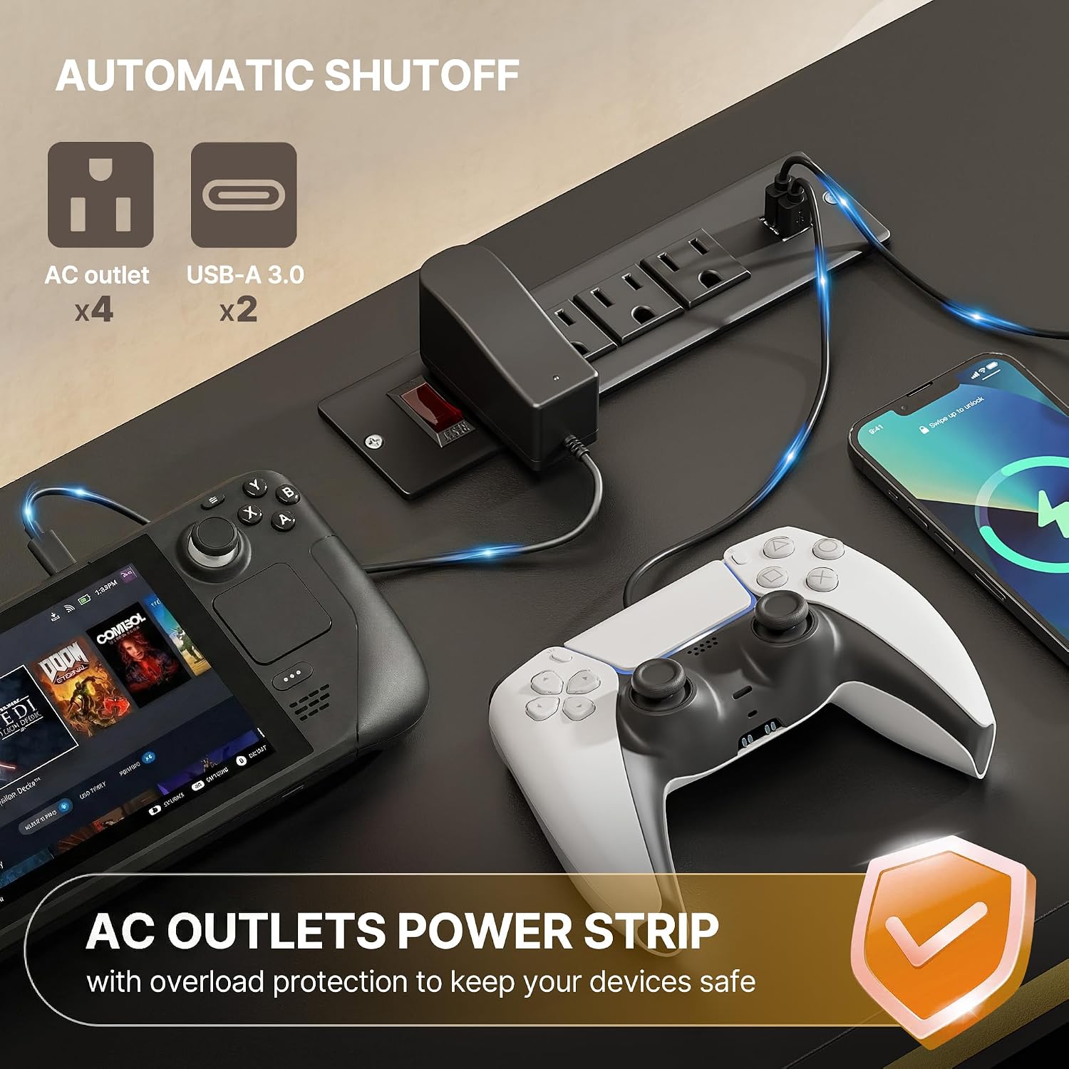 Meuble TV moderne avec éclaira - Gaming Console Cabinet avis et prix